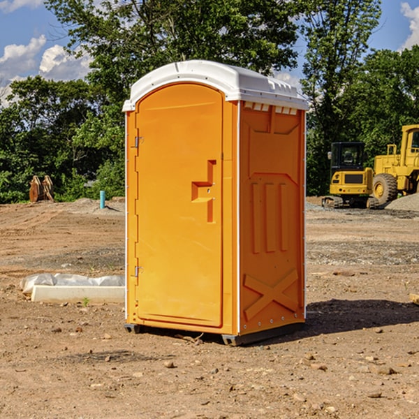 how often are the porta potties cleaned and serviced during a rental period in Vivian